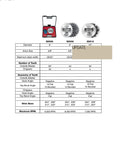 8 Inch Box Joint Cutter Set With Hi Density Carbide Blades For Crisp Square Joints On Your Table Saw setup with three blades and specifications.