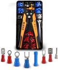 All In One 321 Piece Wire Connectors Kit With Self Adjusting Stripper Three In One Crimp Stripping Cutting Heavy Duty Automatic Electrical Tool