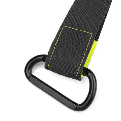 Badass Heavy Duty Padded Door Anchor For Resistance Bands And Suspension Training Rock Solid Gym Hook with black clip and grey strap.