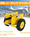 Heavy Duty Door Cart With 800 Lbs Load Capacity And 10 Inch Wheels For Drywall Sheets Adjustable Clamp Panel Cart on job site