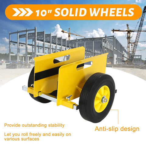 Heavy Duty Door Cart With 800 Lbs Load Capacity And 10 Inch Wheels For Drywall Sheets Adjustable Clamp Panel Cart on job site