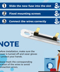 Installation guide for Three Pack Dryer Thermal Fuse Replacement Kit 196 Fahrenheit Non Resettable Overheat Protector steps.