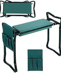 Heavy Duty Garden Kneeler And Seat With Handy Tool Bag Foldable Portable Kneeling Stool For Outdoor Gardening, steel frame, EVA foam