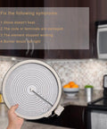 Person holding Upgrade 12 Inch Dual Haliant Radiant Surface Element For GE Ranges against kitchen backdrop