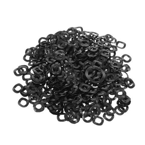 Heavy Duty Wave Spring Washers Set 500Pcs Assortment Kit Compression Type Gasket Machine Gasket Spring Steel Wave Washers For Machinery And Automotive Repairs Prevent Loosening And Dampens Vibration, black steel washers pile