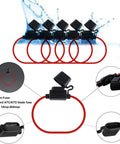 5 Pack Inline Fuse Holders With 16 AWG Waterproof Design And 5A ATC ATO Blade Fuses for automotive and marine use