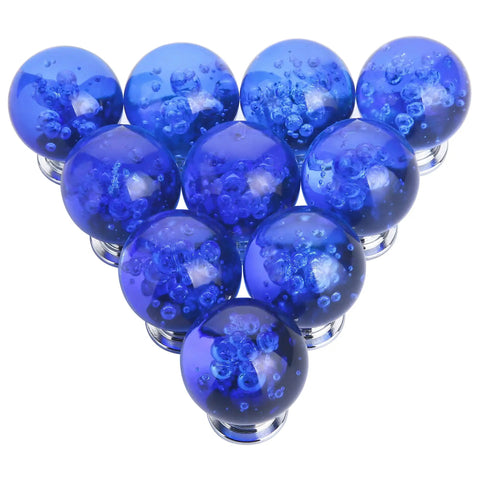 Snag These Dope 10 Piece Blue Crystal Cabinet Knobs And Glass Drawer Pulls Featuring Smooth 30mm Round Dresser Handles For Instant Kitchen Cabinet Upgrade And Fresh Home Style