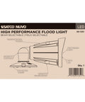 Heavy Duty Led Flood Light Sixteen Pack With Field Selectable 25 20 Or 15 Watts And Adjustable 3000 4000 Or 5000 Kelvin Lighting Delivers 1800 To 3000 Lumens For Outdoor Parking Lots And Job Sites In Matte Black Finish product packaging with detailed features.