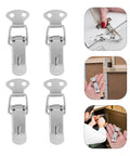 6 Sets Heavy Duty Stainless Steel Toggle Latch 72mm Chrome Spring Loaded Locking Bar Clamp For Toolbox Drawer Cabinet Box Security on cabinet