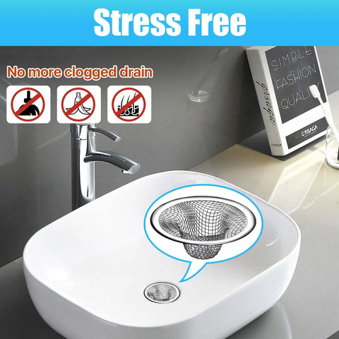 100 Pack Stainless Steel Sink Drain Strainers For Bathroom And Kitchen With 2 Inch Top Mesh Catcher To Block Clogs Easy Install Heavy Duty Plumbing Filter Every Home Owner Gotta Grab in modern sink.