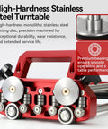 High-hardness stainless steel turntable with premium bearings for durability and smooth operation