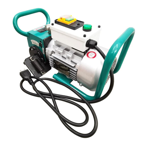 Heavy Duty Electric Plate Beveling Machine With Slick Pipe Edge Chamfering Gear For Straight Metal Side Grinding And No Fuss 30 To 60 Degree Weld Prep Angles At 220V - side view of the machine with power cord and controls