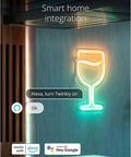 Smart home display showing voice command integration with 6.5ft RGB LED Strip Tube Flexible With 16M Colors, USB C Powered.
