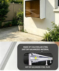 Heavy Duty Outdoor Ev Charger Rain Cover Featuring Galvanized Steel Construction And Wall Mount Spacing For Nasty Weather And Hella Tough Type Two Housing on wall.