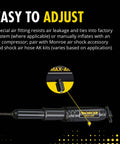 Max Air Adjustable Shock Absorber Pair For Chevy Silverado 1500 And GMC Sierra 1500 Trucks with air fitting details