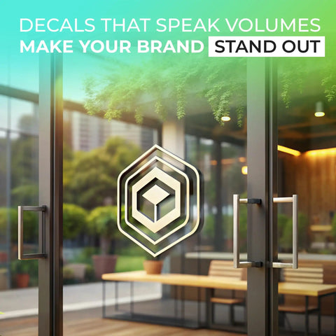 Custom Business Logo Decal For Walls And Windows That Helps You Personalize Your Brand with Durable Waterproof Stickers