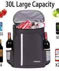 Leakproof Insulated Backpack Cooler Bag For Work Or Play Grab And Go Lightweight Waterproof 30 Can Capacity 30L Storage