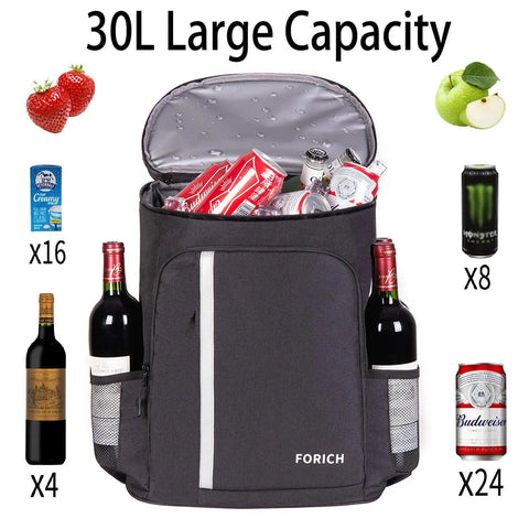 Leakproof Insulated Backpack Cooler Bag For Work Or Play Grab And Go Lightweight Waterproof 30 Can Capacity 30L Storage