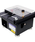 Badass Mini Table Saw With Slick Adjustable Speed And Precision Tilt Angles For Rapid Wood Cutting Sanding Engraving And Drilling On Tight Crafting Jobs, compact design with clear guide surface.