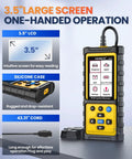OBD2 Scanner For ABS SRS And Transmission With Full OBDII Functions featuring 3.5 inch screen and durable silicone case