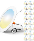 24 Pack 6 Inch Retrofit Led Recessed Can Lights With Super Bright Output And Zero Fuss Five Cct Switching For Smooth Ceiling Lighting Projects For Modern Home Decor And Fast Installation, showing light design.
