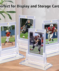 Magnetic Trading Card Holders 4 Pack With Acrylic Stands For MTG Sports Baseball Football And Game Cards Display
