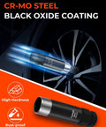 Two Piece Six Spline Lug Nut Socket Set for quick install and easy removal with black oxide coating and CR-MO steel.