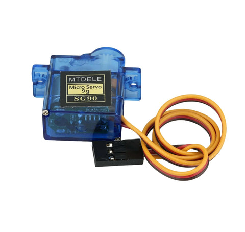 SG90 9G Micro Servo Motor with wires and connector, suitable for Arduino Raspberry Pi DIY Robots, 180-degree swing, blue casing