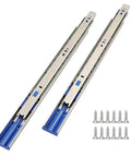 Soft Close Drawer Slides Set 5 Pairs 18 Inch 100 Lb Capacity Full Extension Side Mount Rails With Screws Included