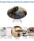 Owl Sitting Tree Fence Drawer Pulls Round Cabinet Knobs In Modern Stainless Steel for Kitchen and Furniture Makeovers, 2 Pack