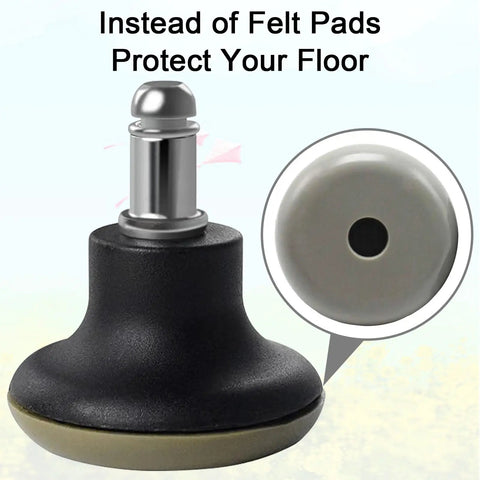 Straight Up Heavy Duty Low Profile Bell Glides For Office Chairs And Sitting Stations Smooth Operator Rolling Polyurethane Treads With Deadlift Class Grip Fits Seven Sixteen Inch Stems Absolute Game Changer Caster Swap Pack 5 Piece