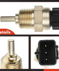 A-Premium engine coolant temperature sensor with brass threaded body and black 2-pin connector.