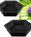 Two Size Hexagon Stepping Stone Molds For Concrete 9 Inch And 11.4 Inch Reusable Cement Molds For Walkways Pavement And Garden