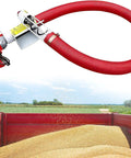 Heavy Duty Grain Suction Pump For Home And Farm Use Portable Screw Conveyor with Rugged Wear Resistant Hose over grain-filled truck