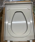 Slick Pillow Talk Toilet Seat In Clean Ice Grey Featuring Smooth Soft Close Hinges and Heavy Duty Top Loading Mount for No Fuss Installation