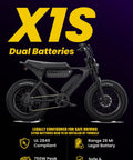 750W Fat Tire Electric Bike For Adults With Wheelie Capability, 20 MPH Top Speed, 28 Mile Range With PAS1, 20x4 Fat Tires