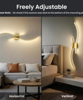 Battery Operated Wall Sconces Set Of Two Cordless LED Lights With Remote, 31.5 Inch, shown in horizontal and vertical positions