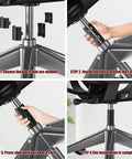 Gas Lift Office Chair Cylinder Clamp Upgrade For A No Wobble Seat, Snap On Tool Free Installation, steps showing chair assembly.