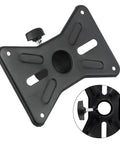 Rotatable 35mm Metal Mount Speaker Stand Adapter Top Cap with 30kg Load Bracket, adjustable angle, 13mm screw fit, black