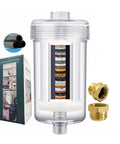 1 Micron Washing Machine Water Filter System with Multi Stage Activated Carbon Fiber Filtration Removes Chlorine Fluoride Heavy Metals