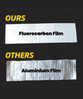 Comparison of RV Sealant Tape 2 Inch By 16 Foot Waterproof Butyl Tape With Fluorocarbon Film and aluminum film.