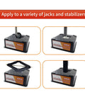 Beefy 3.3 Inch Height Trailer Jack Block For RV Camper Leveling supports up to 16,000 lbs with various jack setups