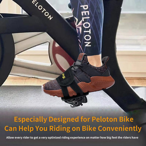 Toe Clip Straps For Peloton Bike Adjustable Metal Pedal Adapters For Regular Sneakers Clip On Toe Cages On Bike Pedal