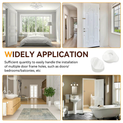 50Pcs Entry Door Plugs Set for door frames and window screw holes, white, diameter 5/16" by 1/4", compatible with ODL and Western Reflection frames
