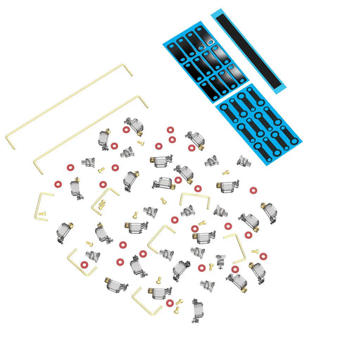 Premium V3 Pcb Mount Screw-In Keyboard Stabilizers With Pre-Clipped Stems And Elastic Support Base, screw sets and stabilizer parts.