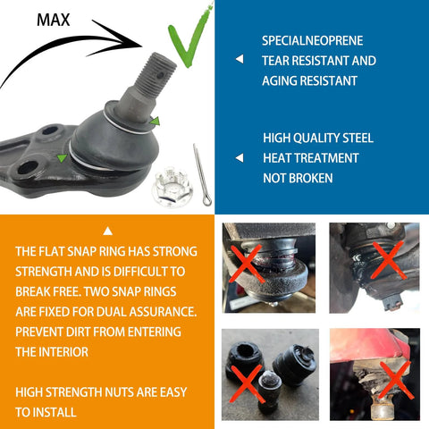 XCPMC K90309 two-piece front lower ball joint set for Toyota Celica, Corolla, Prius, and RAV4