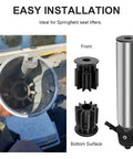 Heavy Duty Boat Seat Pedestal Bushing Adapter For Hi Lo Two And Three Eighths Inch Post Replacement Fits Springfield Marine Hi Lo Seat Swivel Mount With High Strength Plastic Built Tough Marine Grade Bushing installed in boat pedestal