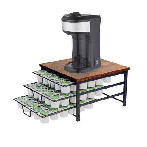 Three Tier Coffee Capsule Drawer Organizer With 90 Pod Capacity Holds K Cups Or Pods Space Saving Countertop Pod Holder