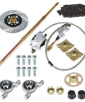 32 Inch Live Axle Kit For Go Kart ATV Drift Trikes With Shaft Hub Chain And Brake Master Cylinder Replacement Beefed Up Chrome Build