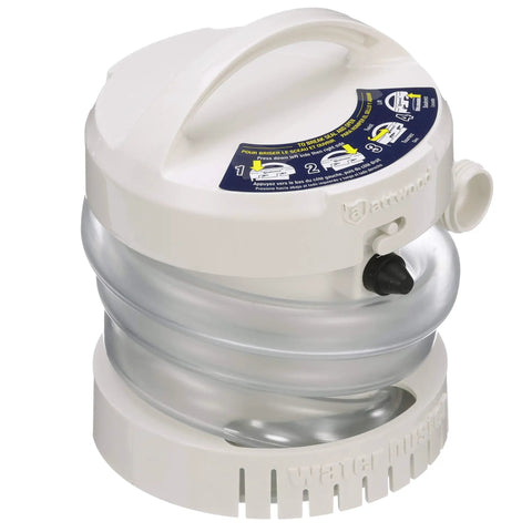 WaterBuster Portable Submersible Pump, Battery Powered, 200 GPH, 42-Inch Hose, 5 1/4-Inch Diameter, cordless design